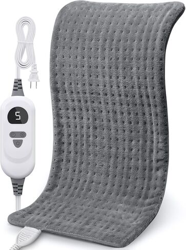 NOWWISH Heating Pad for Back, Period Cramps, Neck, Shoulder, Knee, 12x24 Inches Electric Throw with 6 Heat Settings, Timer and Auto Shut Off, Machine Washable, Birthday Gifts for Women, Green in Saudi Arabia