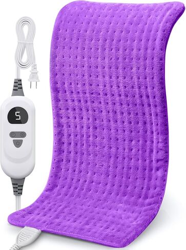 NOWWISH Heating Pad for Back, Period Cramps, Neck, Shoulder, Knee, 12x24 Inches Electric Throw with 6 Heat Settings, Timer and Auto Shut Off, Machine Washable, Birthday Gifts for Women, Green in Saudi Arabia