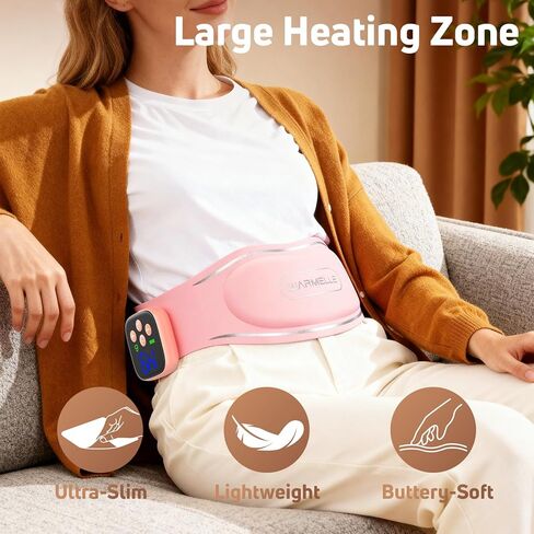 Heating Pad for Period Cramps, Portable Heating Pad for Back - Instant Soothing Menstrual Cramp Relief, Cordless Heating Pads Rechargeable - FSA Eligible and HSA Eligible in Saudi Arabia