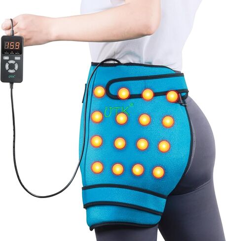 UTK Hip Heating Pad for Sciatica, Far Infrared Heating Pads with 16 Natural Jades & Smart Controller, Lower Back/Thigh/Buttock/Abdomen Electric Heat Pad for Women, FSA-HSA Eligible in Saudi Arabia