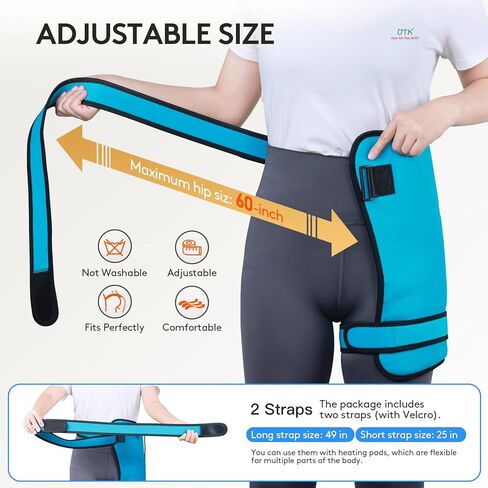UTK Hip Heating Pad for Sciatica, Far Infrared Heating Pads with 16 Natural Jades & Smart Controller, Lower Back/Thigh/Buttock/Abdomen Electric Heat Pad for Women, FSA-HSA Eligible in Saudi Arabia