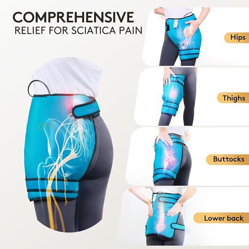 UTK Hip Heating Pad for Sciatica, Far Infrared Heating Pads with 16 Natural Jades & Smart Controller, Lower Back/Thigh/Buttock/Abdomen Electric Heat Pad for Women, FSA-HSA Eligible in Saudi Arabia