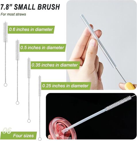 9Pcs Bottle Cleaning Brush Set with Long Handle, Nylon Tube Brush Cup Cleaner, Straw Brushes for Washing Narrow Neck Water Bottle Pipes Kettle Spout Cleaning in Saudi Arabia