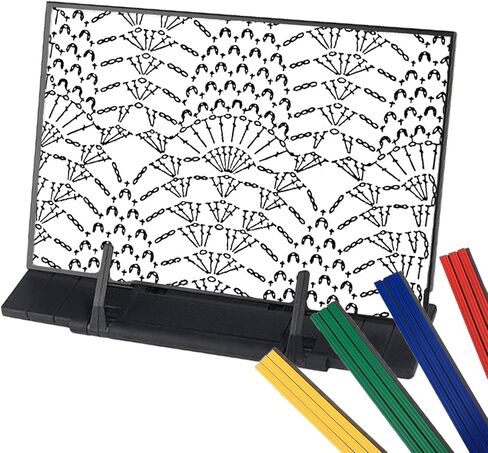 Knitting Pattern Holder with 6Pcs Replacement Colorful Magnets, Cross Stitch Supplies & Knitting Accessories, 13.78 x 8.27 Inch Chart Keeper for Crochet, Cross Stitch & Craft Patterns in Kuwait
