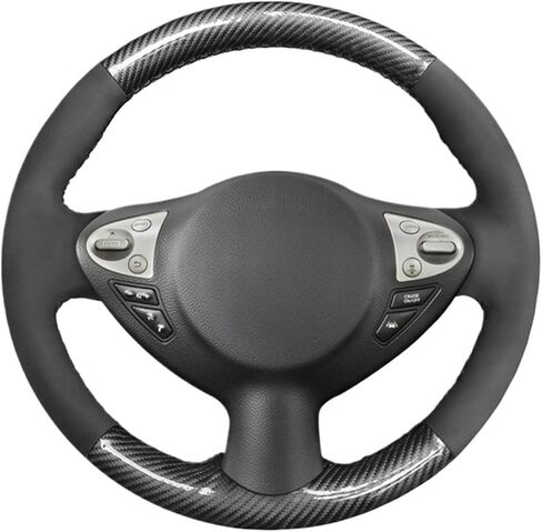 Car Steering Wheel Cover Compatible For Infiniti FX FX35 FX37 FX50 QX70/Nissan Juke/Maxima 370Z/Sentra SV(Style 3) in Saudi Arabia