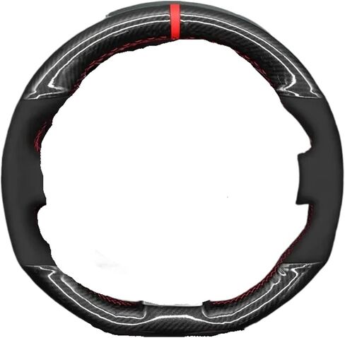 Hand Sew Black Car Steering Wheel Cover Compatible For VW Golf/GTI 5 (V) R32/Scirocco/Tiguan(Red Blue Thread) in Saudi Arabia