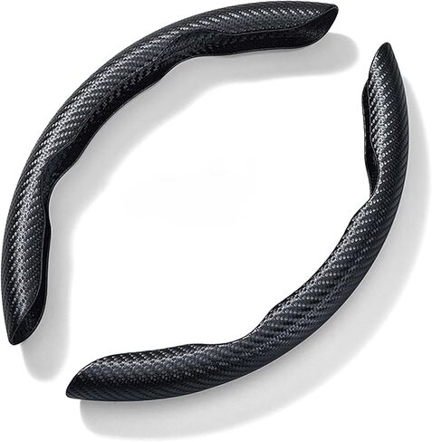 2 Pcs Fit Carbon Fiber Steering Wheel Cover for Canoo Bulldog MPDV1 MPDV2 MPDV3, Segmented & Butterfly Design,Non-Slip and Durable, Breathable and Comfortable Gripz, Easy to Install,A Black in Saudi Arabia