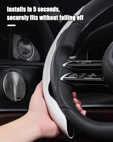 2 Pcs Fit Carbon Fiber Steering Wheel Cover for Canoo Bulldog MPDV1 MPDV2 MPDV3, Segmented & Butterfly Design,Non-Slip and Durable, Breathable and Comfortable Gripz, Easy to Install,A Black in Saudi Arabia