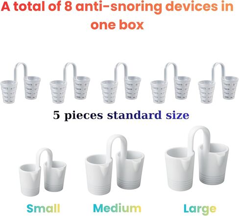 Nasal Dilators for Sleeping – 8 Pack Anti Snoring Nose Vents + Travel Case – Comfortable & Reusable Silicone Snore Stopper Nose Clips for Snore Relief in Saudi Arabia