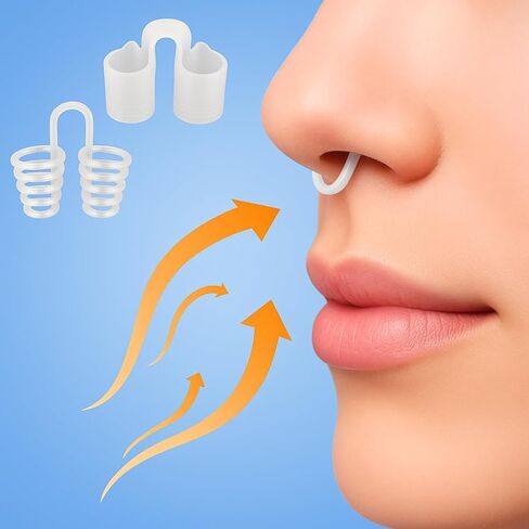Nasal Dilators for Sleeping – 8 Pack Anti Snoring Nose Vents + Travel Case – Comfortable & Reusable Silicone Snore Stopper Nose Clips for Snore Relief in Saudi Arabia