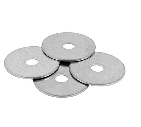 Fender Washers 3/8" x 3" OD Stainless Steel 18-8 (304) Flat Washer Oversized Plain Finish, Pack of 4 (3/8" x 3") in Kuwait
