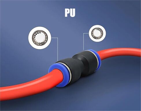 Pneumatic Fitting Pipe Connector Tube Fittings Hose Plastic 4mm 6mm 8mm 10mm 12mm PU/PV/PY/PE/PM/PZA Connectors 1Pcs(PU,10) in Saudi Arabia