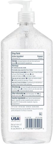 معقم اليدين المتطور Germ-X، 1 لتر (عبوة من 4 قطع)، جل شفاف مرطب أقل جفافًا، تركيبة لا تحتاج للشطف، زجاجة مضخة بحجم عائلي كبير in Kuwait