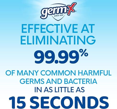 معقم اليدين المتطور Germ-X، 1 لتر (عبوة من 4 قطع)، جل شفاف مرطب أقل جفافًا، تركيبة لا تحتاج للشطف، زجاجة مضخة بحجم عائلي كبير in Kuwait