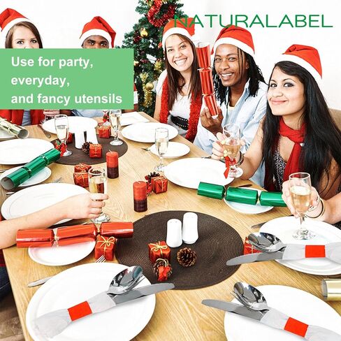NATURALABEL Bulk Pack of 8,000, Self-Adhesive Napkin Bands for Small Business, Restaurants, Events - 4 Boxes, 2000 per Box (Red) in Kuwait