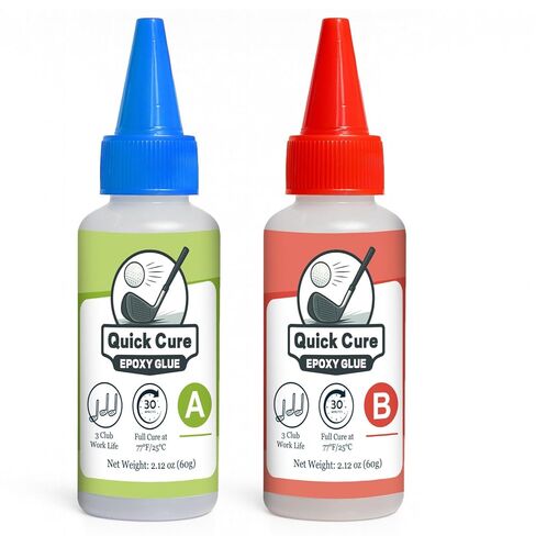 EIGTWEN 5min Golf Club Epoxy، 60+60ml قوة إضافية لعمود الجولف إيبوكسي، ينطبق على جميع رؤوس الملاعب والسائقين والمضارب والمكاوي، متوافق مع أعمدة الجرافيت والفولاذ (علاج سريع) in Kuwait