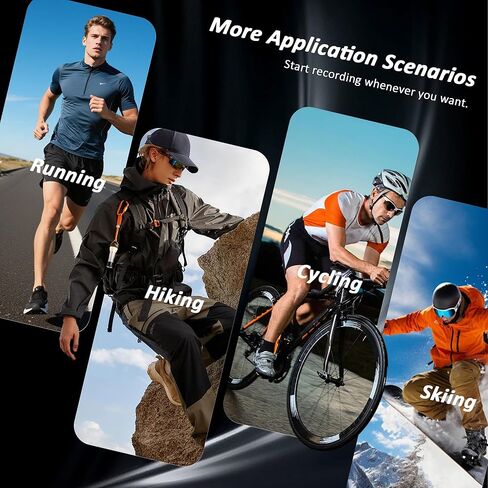 كاميرا الجسم الصغيرة بدقة 4K - كاميرا الحركة الرياضية بالإبهام بسعة 64 جيجابايت مع صوت، تسجيل POV على الصدر بدون استخدام اليدين، حامل على الخوذة ومشبك شخصي مغناطيسي على كاميرات الفيديو - لقميص ركوب الدراجات والتزلج in Kuwait