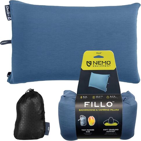 NEMO Equipment Fillo Backpacking & Camping Pillow - Black Pearl/Birch Bud - One Size in Kuwait