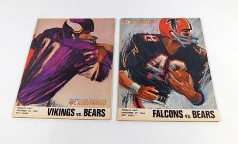 الكثير من (7) برامج كرة القدم NFL Chicago Bears NFL المختلفة لعام 1966 DA065781 - برامج NFL in Saudi Arabia