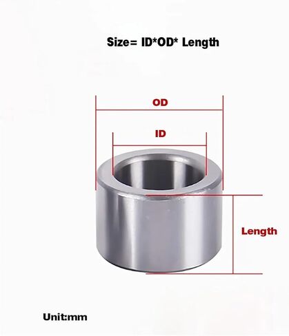 RWRAPS 1Pcs Inner Diameter 17-45mm Bearing Steel Sleeve Wear-Resistant Sleeve Axle Bushing Guide Sleeve Hardware Nut(1pcs 40x50x30) in Saudi Arabia