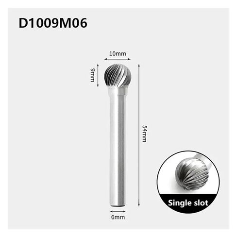 Durable Carbide Rotary File Tungsten Steel Grinding Head Milling Cutter Ball Type D Type Tool(D1009M06) in Saudi Arabia