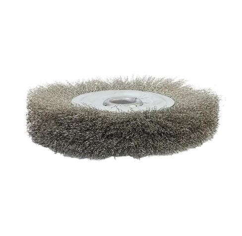 فرشاة عجلة سلكية مسطحة من الفولاذ المقاوم للصدأ مقاس 125 مم - أداة دوارة شديدة التحمل in Kuwait