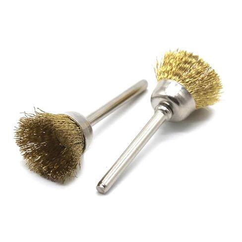 10 قطعة/الوحدة فرشاة نحاسية أسلاك الفولاذ عجلة فرش لتنظيف الأسطح المعدنية فرشاة تلميع in Kuwait