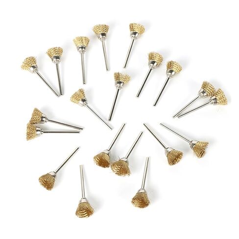 10 قطعة/الوحدة فرشاة نحاسية أسلاك الفولاذ عجلة فرش لتنظيف الأسطح المعدنية فرشاة تلميع in Kuwait