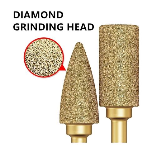 Vacuum Brazed Diamond Grinding Head Burrs Engraving Drill Bits Stone Alloy Jade Peeling Cast Iron Polishing Carving Tools(Bullet 6x6) in Saudi Arabia