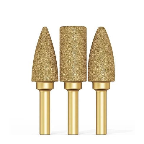 Vacuum Brazed Diamond Grinding Head Burrs Engraving Drill Bits Stone Alloy Jade Peeling Cast Iron Polishing Carving Tools(Bullet 6x6) in Saudi Arabia