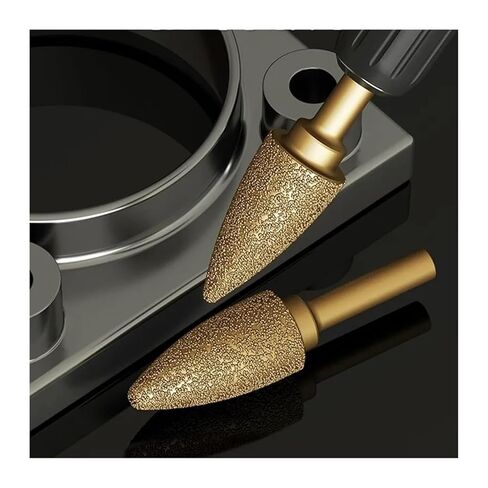 Vacuum Brazed Diamond Grinding Head Burrs Engraving Drill Bits Stone Alloy Jade Peeling Cast Iron Polishing Carving Tools(Bullet 6x6) in Saudi Arabia