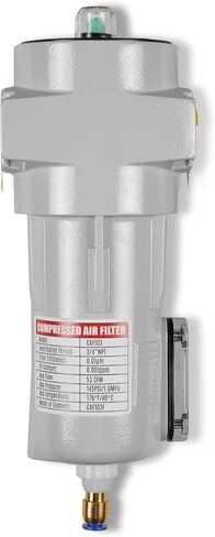 MechMaxx 53 CFM Compressed Air Oil-Water Separator Precision Filter,0.01μm,Oil Content 0.001ppm, With Auto Drain, Pressure Indicator,Recommended for use with M10AC230,Model CAF103 in Kuwait