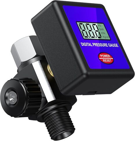 منظم ضغط الهواء 1/4 بوصة NPT منظم ضاغط الهواء مع مقياس منظم هواء قابل للتعديل 0-200 رطل لكل بوصة مربعة لبنادق الرش والحرفيين وتضخم الإطارات والأدوات الهوائية وصمام الصرف in Kuwait