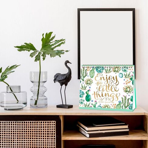2024-2025 Desk Calendar - Standing Flip Desktop Calendar 2024-2025, Jul. 2024 to Dec. 2025, 9.8" x 8.3", 18 Month Desktop Calendar with Thick Paper, Memoranda Lined Pages, Strong Twin-Wire Binding, Ruled Writing Space in Saudi Arabia