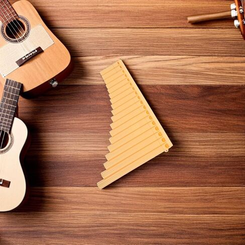 أداة شعبية بلاستيكية مكونة من 16 أنبوبًا من Toyvian باللون الأصفر للمبتدئين مع ملحقات Panpipe، أنبوب الطالب لصف الموسيقى والحفلات المدرسية المحمولة in Saudi Arabia