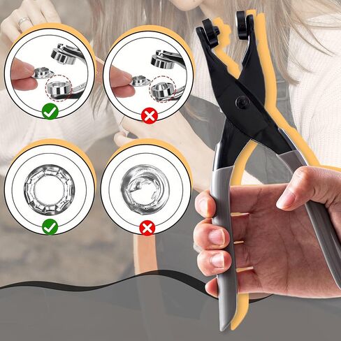 مجموعة أدوات شديدة التحمل - قالب 3/8 بوصة مع 400 قطعة من الحلقات 10 مم، ثقب الحاضر، أداة إعداد احترافية للجلود والقماش والقنب والمظلة والبلاستيك ولوازم الحرف اليدوية in Kuwait