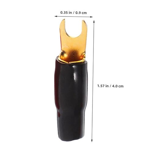 4pairs Fork Spade Terminal Connectors for Audio Systems Gold Plated Adapters for Enhanced Speaker Wire Connections in Saudi Arabia