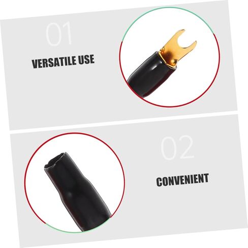4pairs Fork Spade Terminal Connectors for Audio Systems Gold Plated Adapters for Enhanced Speaker Wire Connections in Saudi Arabia