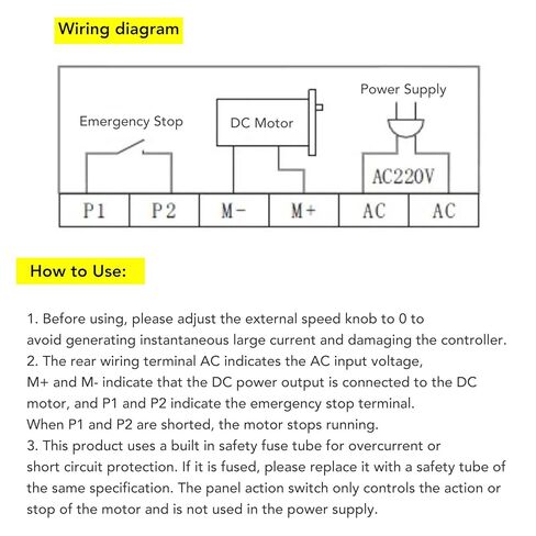 Motor Control Switch, Easy Sensitive DC Motor Speed Controller 110V DC Output for 200W 300W 400W Motors(400W) in Saudi Arabia