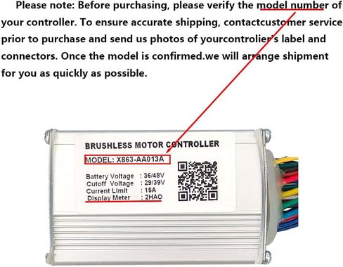 Brushless DC Motor Speed Controller for Electric Bicycles X863-AA013A 36/48V 15A 2HAO Protocol for Electric Mountain Bikes and Fat Bikes Display Meter in Saudi Arabia
