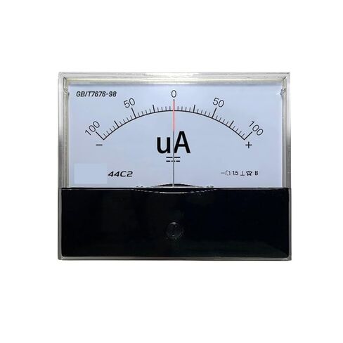 44C2 تيار مستمر مقياس التيار الكهربائي الموجب والسالب مقياس ميكرومتر ملليمتر ± 25ua 50mA 5A 10A أداة ثنائية الاتجاه - + 80 * 100 مم حجم 1 قطعة (DC -10A إلى 10A) in Saudi Arabia
