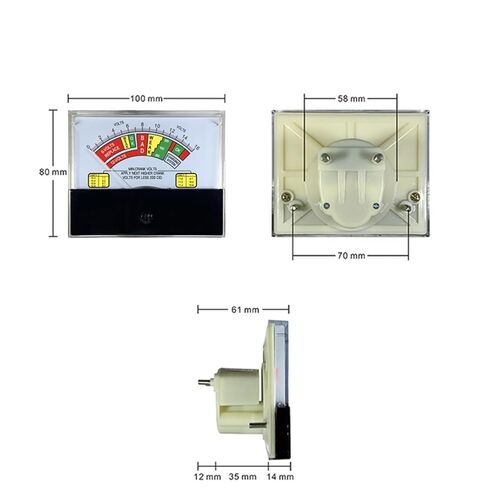 44C2 Color 16V Battery Test Instrument Voltmeter Weak 12-Volts Replace Red Green Yellow 80 * 100mm Size 1Pcs in Saudi Arabia