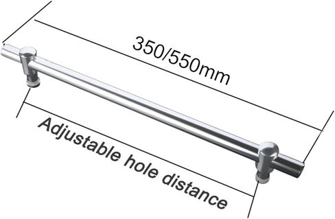 Adjustable Push and Pull Shower Glass Door Handle, Replacement Sliding Bathroom Knobs for Interior/Exterior Doors, 550mm Hole Distance, Durable & Stylish Design in Saudi Arabia