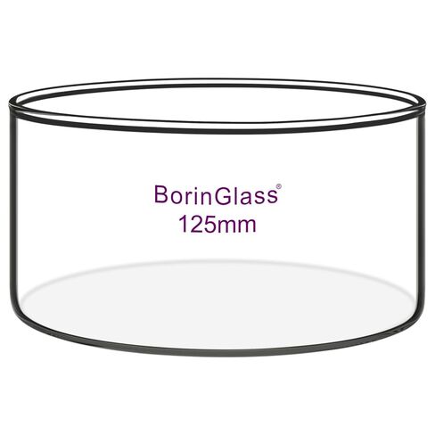BorinGlass 500ml Spoutless Crystallizing Dish, O.D. 125mm Borosilicate Glass Crystallizer with Flat Base for Evaporation Crystallization in Saudi Arabia