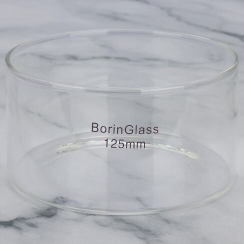 BorinGlass 500ml Spoutless Crystallizing Dish, O.D. 125mm Borosilicate Glass Crystallizer with Flat Base for Evaporation Crystallization in Saudi Arabia