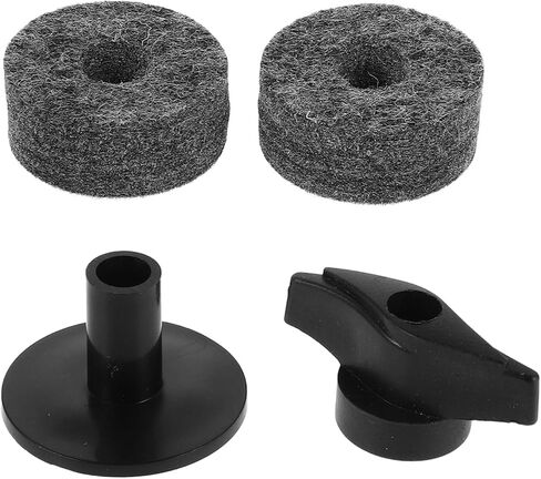 Kisangel 2PCS Plastic Cymbal Sleeves with Felt Washers and Hand Screw Knob Drum Pad Stand Accessories Compatible with Crash, Splash, and Ride Cymbals for Secure Fit and Easy Random Color in Saudi Arabia