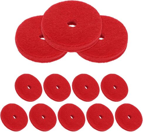 Beaupretty 12pcs Red Cymbal Felt Pads Double Sound Dampeners for Drums and Cymbals Shock Absorbing Mute Cushions for Hi-hats and Crash Stands Tone Control Accessories in Saudi Arabia