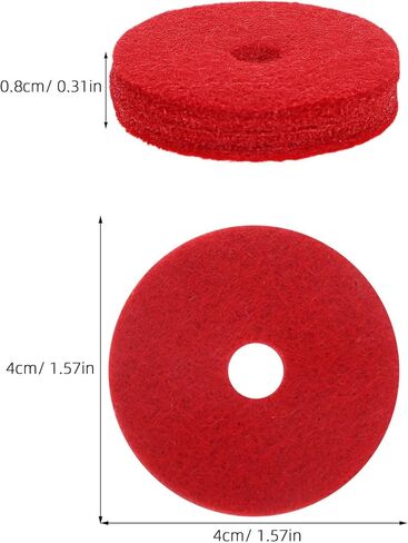 Beaupretty 12pcs Red Cymbal Felt Pads Double Sound Dampeners for Drums and Cymbals Shock Absorbing Mute Cushions for Hi-hats and Crash Stands Tone Control Accessories in Saudi Arabia