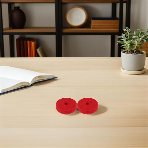 Beaupretty 12pcs Red Cymbal Felt Pads Double Sound Dampeners for Drums and Cymbals Shock Absorbing Mute Cushions for Hi-hats and Crash Stands Tone Control Accessories in Saudi Arabia