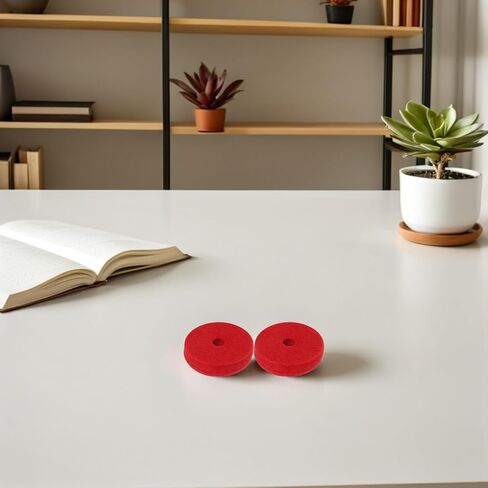 Beaupretty 12pcs Red Cymbal Felt Pads Double Sound Dampeners for Drums and Cymbals Shock Absorbing Mute Cushions for Hi-hats and Crash Stands Tone Control Accessories in Saudi Arabia
